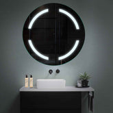Specchio LED Rotondo | Controllo tramite interruttore a muro | Luce bianca fredda - Reyze Serie Salono Modello 2
